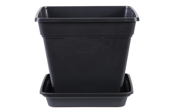 Horticultural Anti Extrusion Blown Plastic Farmhouse Flower Pots With Resin Chassis