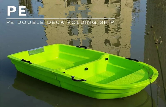 Double Deck Folding Ship 2.2m Hard Plastic Plastic Boat With Motor