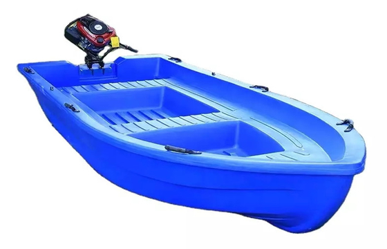 Double Deck 4 Meter PE Plastic Rowing Boat Capacity 1250KG